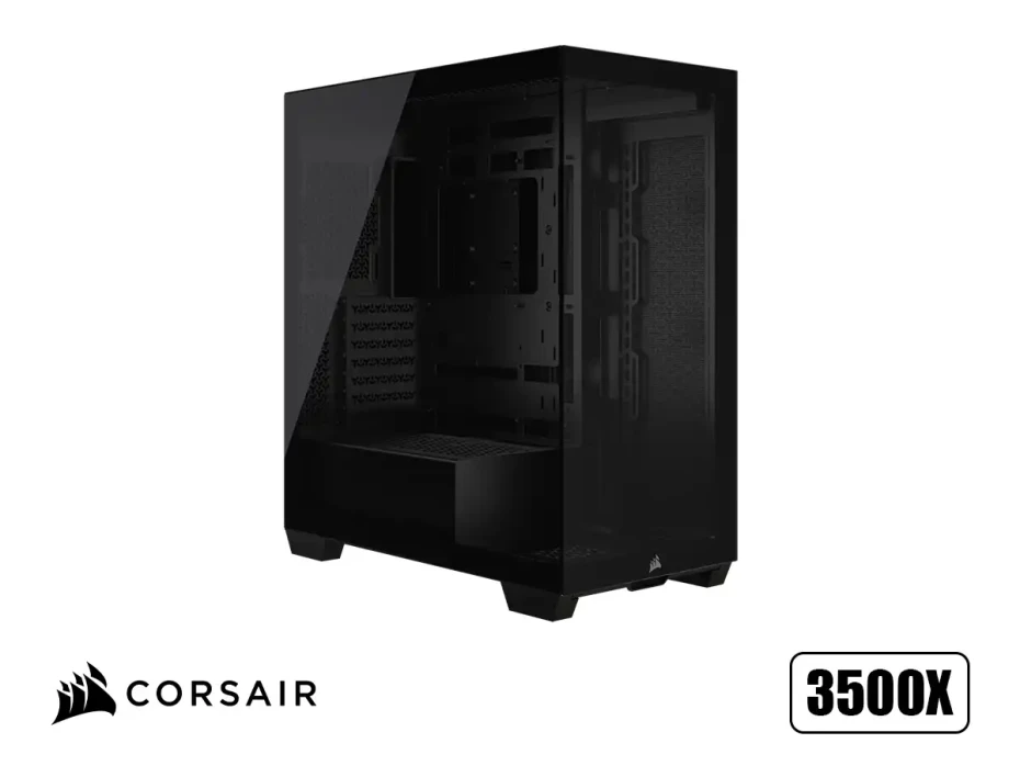 Case Corsair 3500x S/fuente (cc-9011276-ww) Paneles De Vidrio Templado, S/cooler, Negro