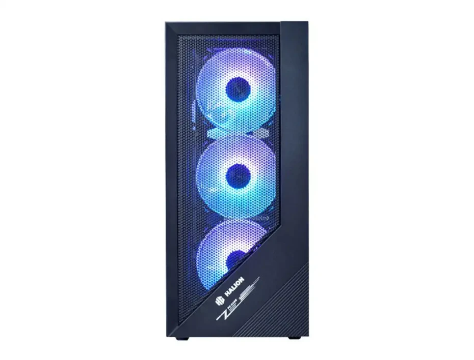 Case Halion Tornado 03 Fuente 600w (c-ha-tornado-03-n) Panel De Vidrio, 4 Ventiladores, Led Argb, Negro