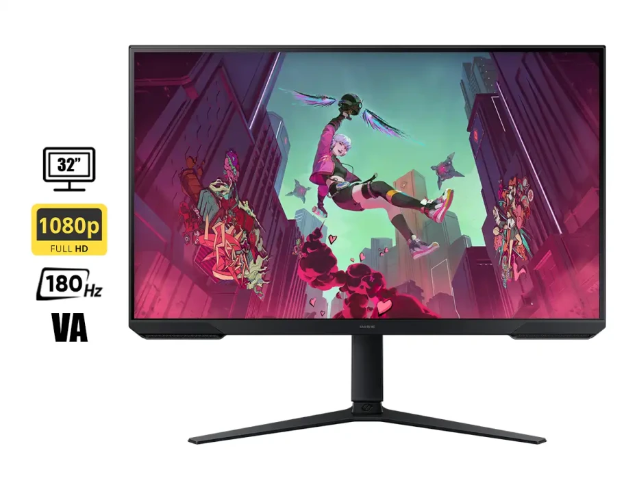 Monitor Samsung 32 Pulgadas Odyssey G3 (ls32dg300elxpe) Gaming 180hz, Fhd, 1ms, Freesync, 1 Hdmi, 1 Dp, 1 Usb, Va