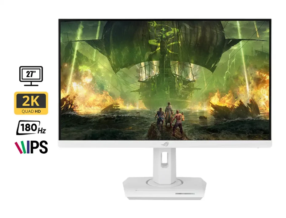 Monitor Asus 27 Pulgadas Rog Strix Xg27acg (xg27acg-w) Blanco Gaming 180hz, 2k/qhd, 1ms, G-sync, 1 Hdmi, 1 Dp, Usb C