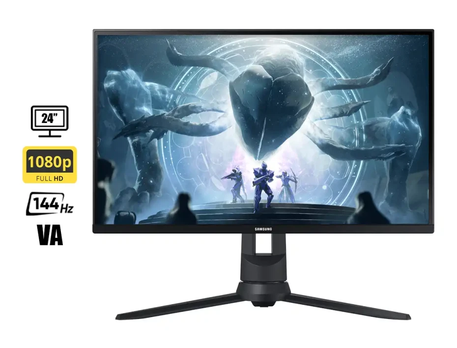 Monitor Samsung 24 Pulgadas, Gaming Led, 1ms, Puerto Dvi Vga Hdmi, 144hz(lf24g35tfwlxpe)