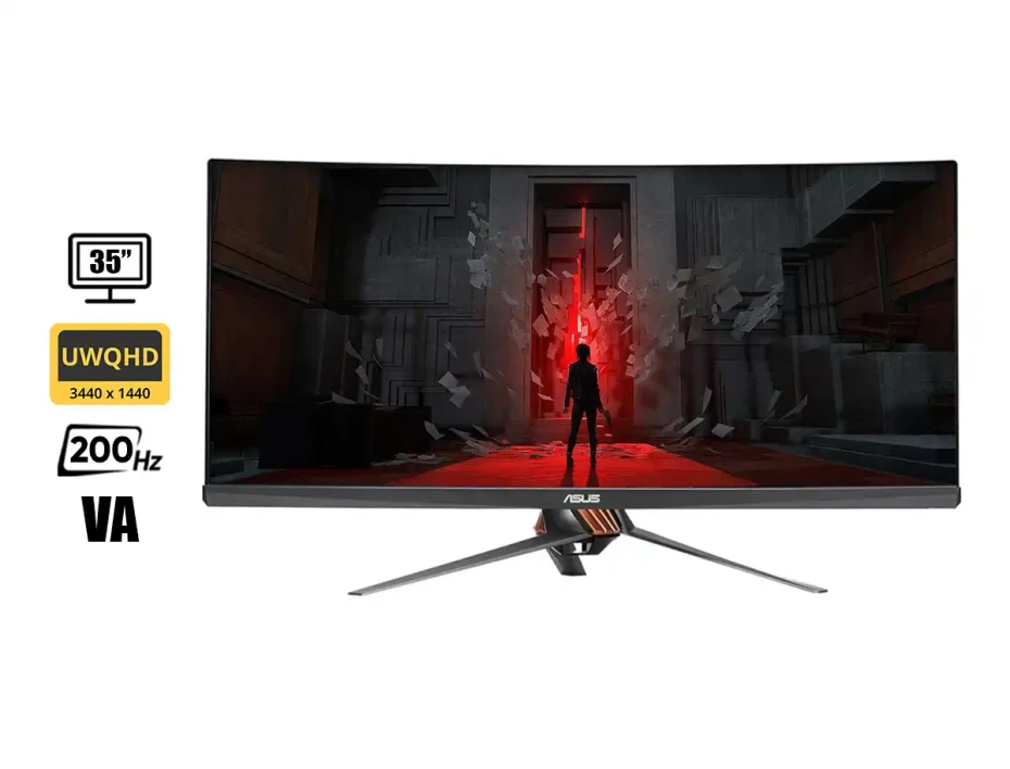Monitor Asus 35 Pulgadas Rog Swift Pg35vq (90lm03t0-b013b0) Gaming 200hz, 2ms, G-sync, 2k/uwqhd, Curvo, 1hdmi, 1 Displayport, 2 Usb, Va