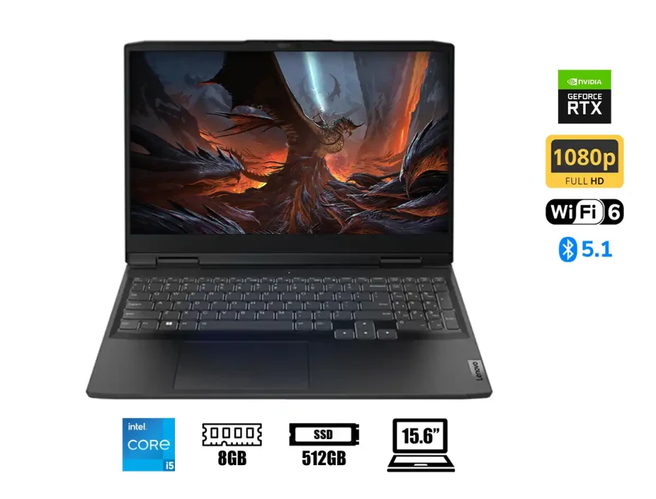 Laptop Lenovo Core I5-12450h 15iah7 Idp Gaming 3 (82s9012qlm) 15.6" Fhd 120hz, Ram 8gb, Ssd M.2 512gb, Nvidia Rtx 3050 4gb, Win Home, 12gen. Esp.