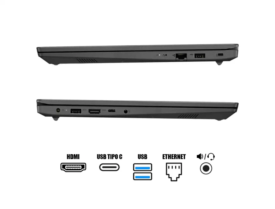 Laptop Lenovo Core I7-1355u V15 G4 Iru (83a100erlm) Pantalla 15.6" Fhd Tn, Ram 16gb, Ssd 512gb, Intel Iris Xe Graphics, S/s, 13gen.