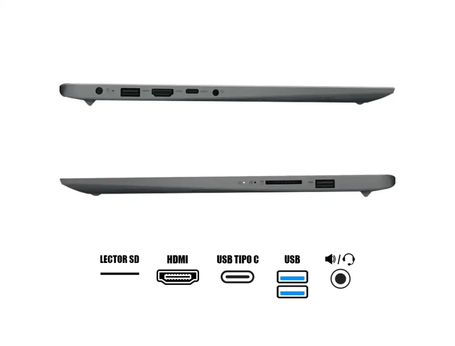 Laptop Lenovo Ryzen 7-5700u Ideapad 1 15alc7 (82r400aclm) Pantalla 15.6" Fhd, Ram 16gb, Ssd 512gb, S/sistema, Esp.