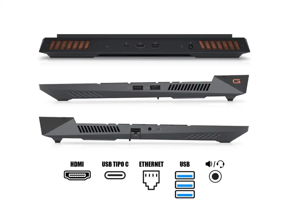 Laptop Dell Ryzen 7-7840hs G15 G5530 Gaming (g5535-a643gry-pus) 15.6" Fhd 165hz, Ram 16gb, Ssd 512gb, Rtx 4060 8gb, Win11, Dark Shadow Gray, Us.