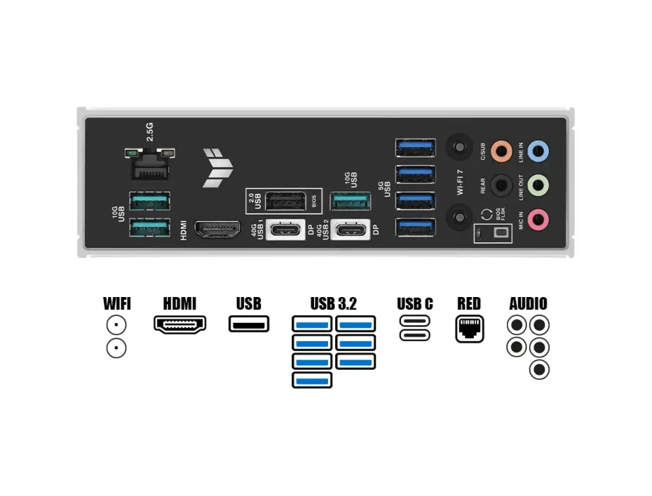 Placa Madre Asus X870-plus Tuf Gaming Wifi (90mb1iu0-m0eay0) Socket Am5, Ram Dddr5 Buss 8000oc Mt/s, Wifi 7