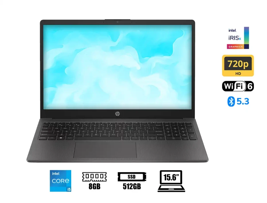 Laptop Hp Core I5 1335u 250 G10 (9e4y4lt#abm) Pantalla 15.6" Hd, Ram 8gb, Ssd 512gb, Windows Free, Esp. 13gen