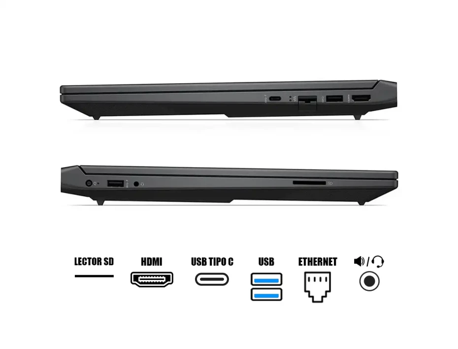 Laptop Hp Ryzen 5-8645h Victus 15-fb2082 (a14mnua#aba) Pantalla 15.6" Fhd, Ram 8gb, Ssd 512gb, Rtx 4050 6gb, Win11, Silver