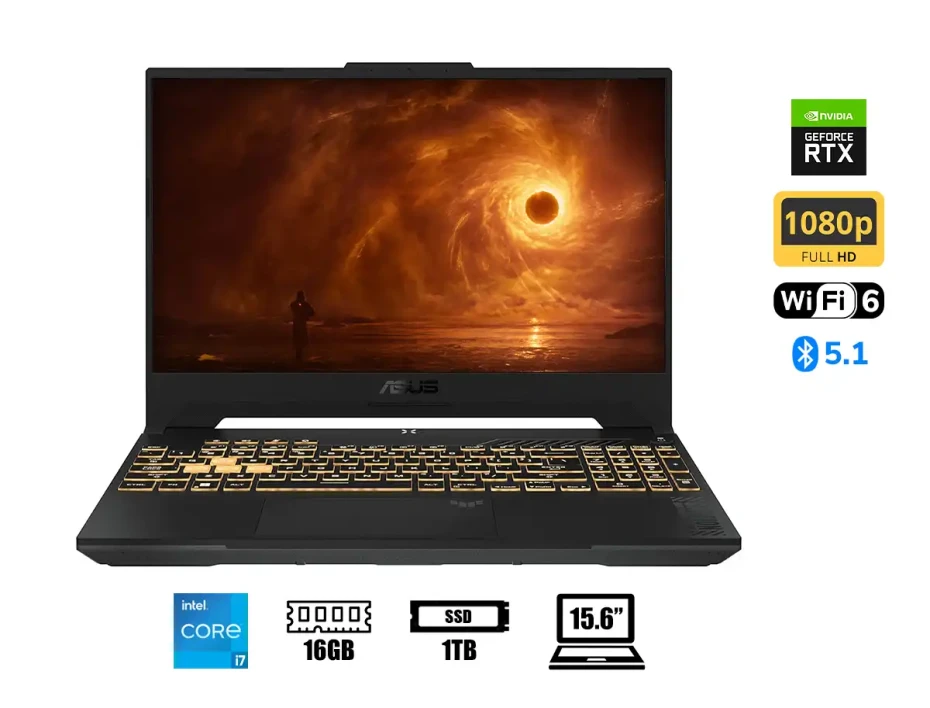Laptop Asus Core I7-13620h Tuf Gaming F15 Fx507vi (fx507vi-f15.i74070) 15.6" Fhd 144hz, Ram 16gb, Ssd 1tb, Rtx 4070 8gb, Gray, 13gen.,  Win 11 H