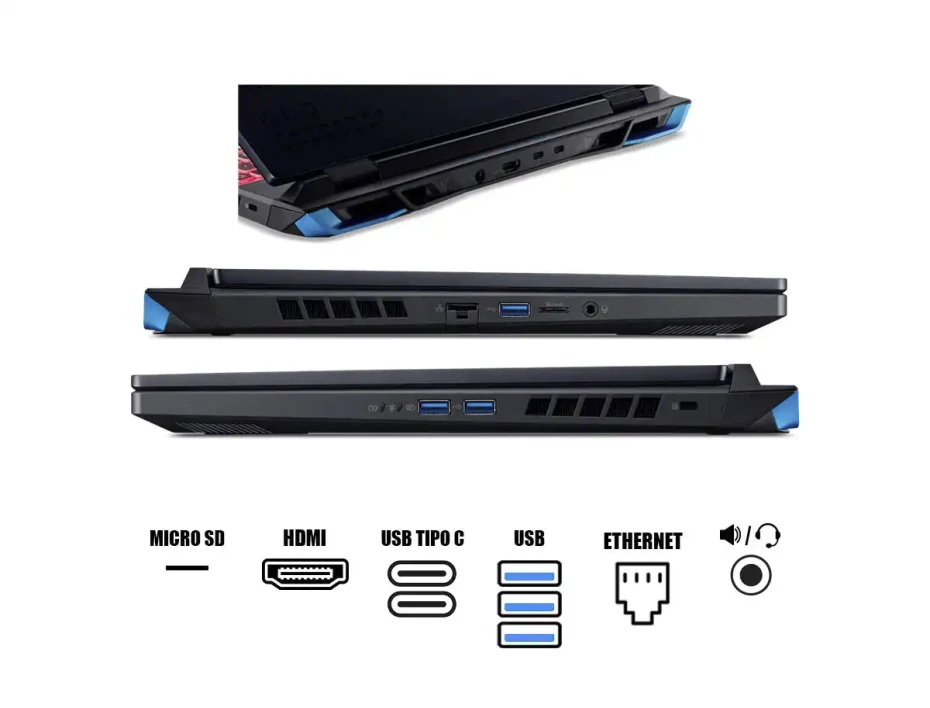 Laptop Acer Core I5-13500hx Helios Predator (nh.qltal.006) 16" Wuxga 165hz, Ram 16gb, Ssd 512gb, Nvidia Rtx 4050 6gb, Freedos, Esp., 13gen.