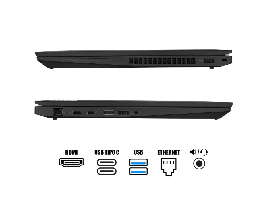 Laptop Lenovo Thinkpad T16 Gen 2 Core I5-1335u (21hj000tlm) Pantalla 16" Wuxga, Ram 16gb, Ssd 512gb, Win11 Pro, Negro, 13gen.
