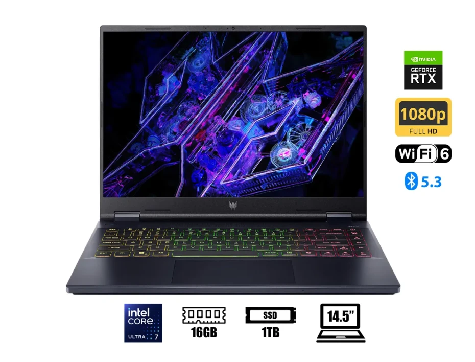 Laptop Acer Core Ultra 7-155h Predator Helios Neo 14 Phn14-51-79ub Gaming (nh.qrnaa.001) 14.5" 120hz, Ram 16gb, Ssd 1tb, Nvidia Rtx 4070 8gb, W11