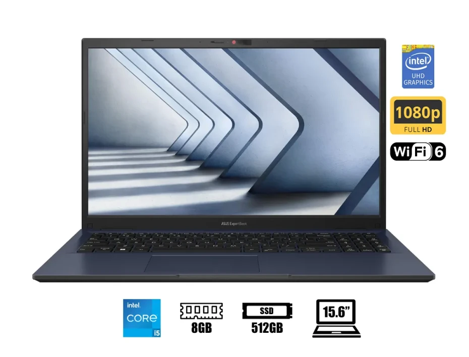 Laptop Asus Core I5-1335u Expertbook B15 (90nx06x1-m045e0) Pantalla 15.6" Fhd, Ram 8gb, Ssd 512gb, Freedos, Star Black, 13gen.