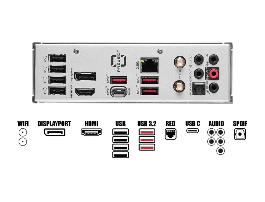 Placa Madre Msi B760m Project Zero (b760m Project Zero) Socket Lga 1700, Ram Ddr5 Buss 7800c Mt/s, 14va, 13va, 12va Gen, Wifi 6e