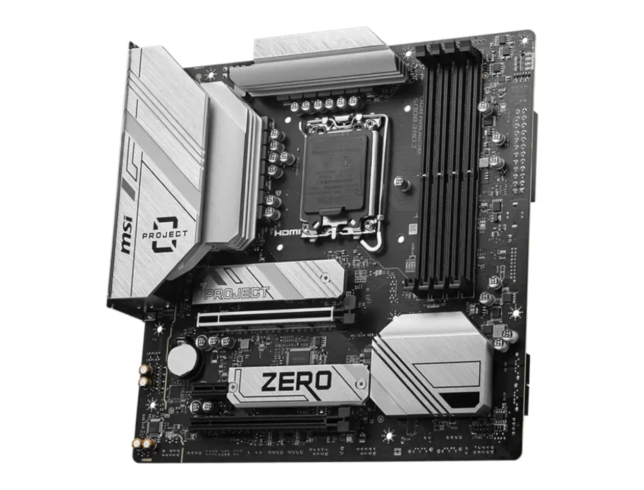 Placa Madre Msi B760m Project Zero (b760m Project Zero) Socket Lga 1700, Ram Ddr5 Buss 7800c Mt/s, 14va, 13va, 12va Gen, Wifi 6e