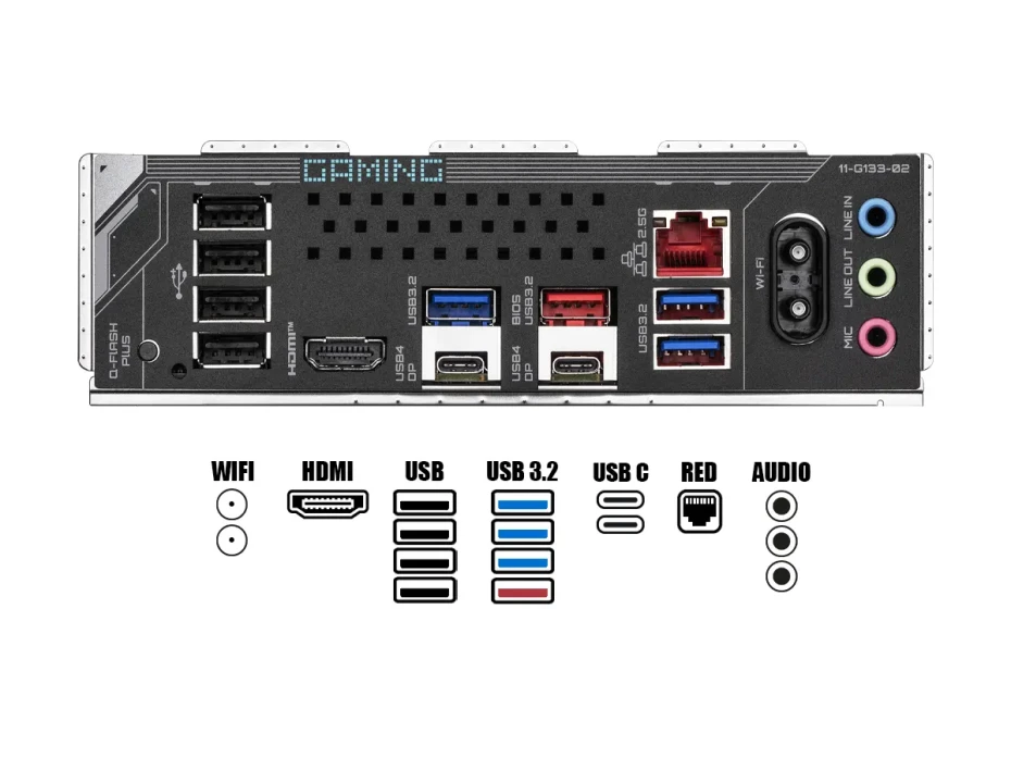 Placa Madre Gigabyte X870 Gaming X Wifi 7 (gax870 Gaming X Wifi7) Socket Am5, Ram Dddr5 Buss 8200oc Mt/s, Wifi 7