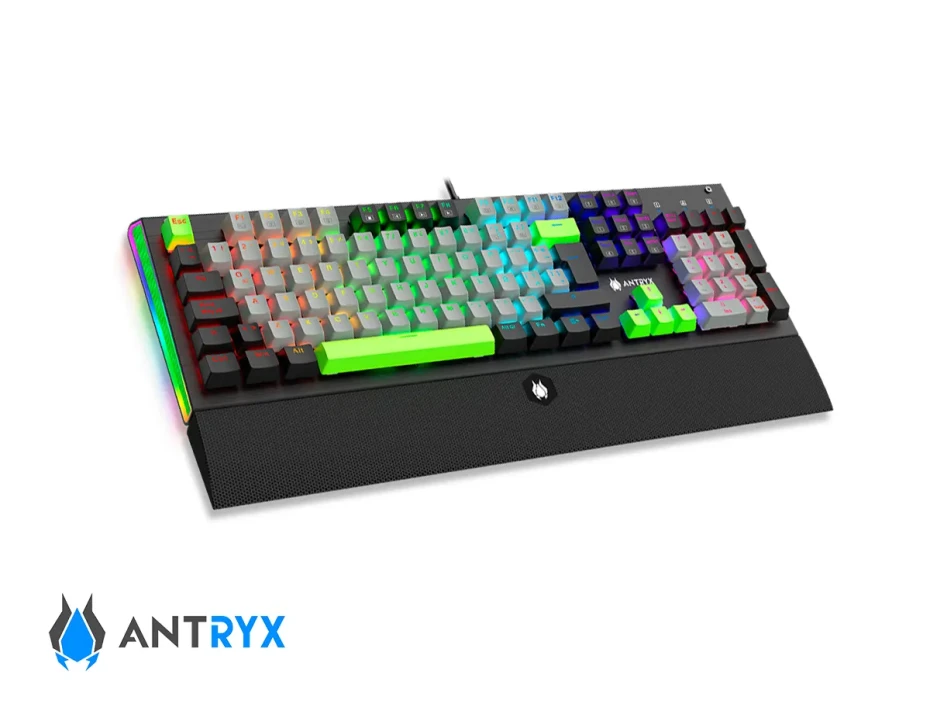 Teclado Antryx Gaming Mecanico Mk Zigra Evo (amk-900kbl-sp) Mecanico, Switch Blue, Led Rgb
