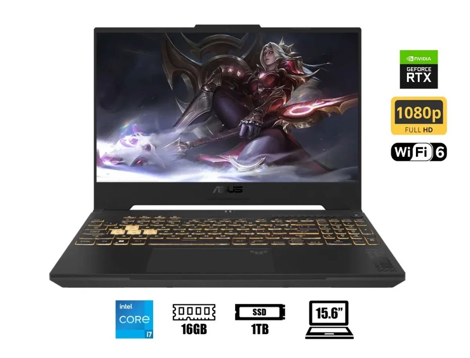 Laptop Asus Core I7-13620h Tuf Gaming F15 Fx507vu-lp142 (90nr0bv7-m00rn0) 15.6" Fhd 144hz, Ram 16gb, Ssd 1tb, Nvidia Rtx 4060 8gb, Gray, 13gen.