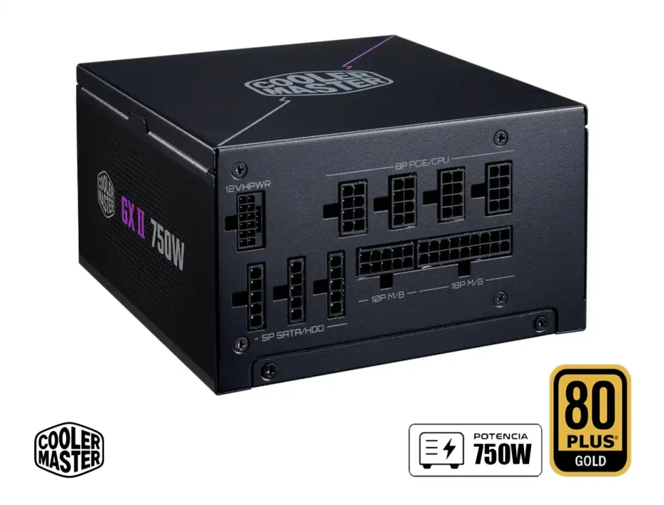 Fuente De Poder Cooler Master Gx Ii Gold 750w (mpx-7503-afag-2bus) Atx, 80 Plus Gold, Full Modular, Negro