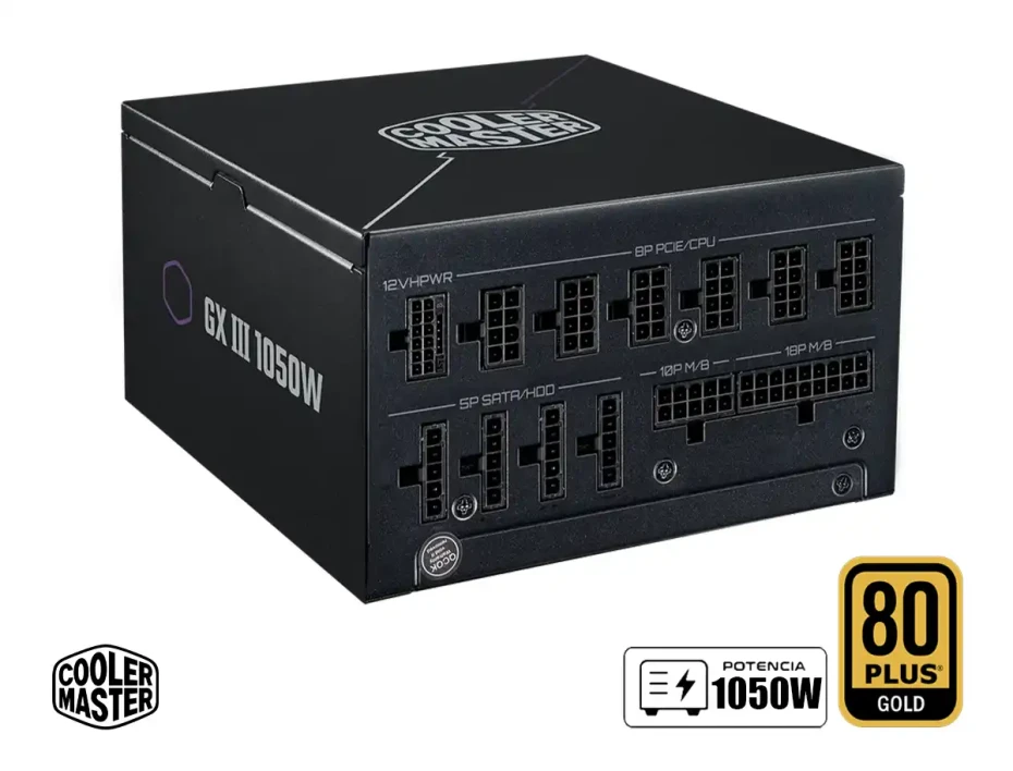 Fuente De Poder Cooler Master 1050w Gx3 (mpx-a503-afag-bus) Atx, 80 Plus Gold, Modular, Negro