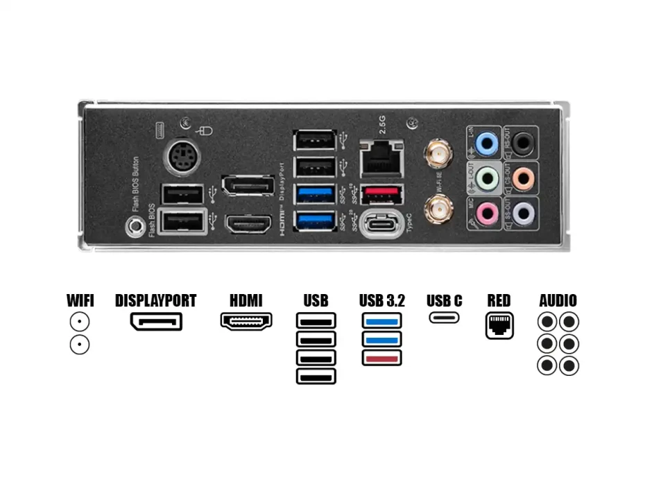 Placa Madre Msi Z790 Gaming Plus Wifi (911-7e06-010) Socket Lga 1700, Ram Ddr5 Buss 7200oc Mhz, 14va, 13va, 12va Gen, Wifi 6e