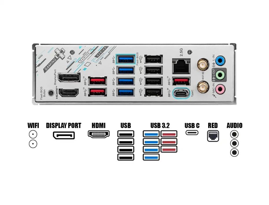 Placa Madre Msi X670e Gaming Plus Wifi (90-x670e Gaming Plus Wifi) Socket Am5, Ram Dddr5 Buss 7200oc Mt/s, Wifi 6e