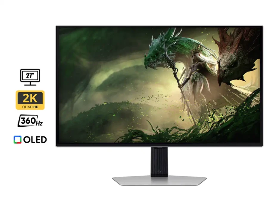 Monitor Samsung 27 Pulgadas Odyssey G6 (ls27dg600slxpe) Gaming 360hz, Oled Qhd, 0.03ms, 2 Hdmi, 1 Dp, 2 Usb 3.0, Color Plata