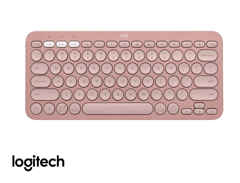 Teclado Inalambrico Logitech Pebble Keys Rosa, Bt, EspaÑol  (920-011785)