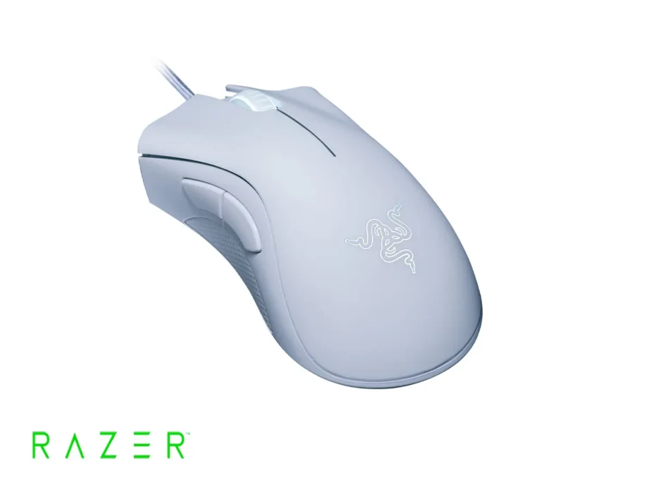 Mouse Razer Deathadder Essential (rz01-03850200-r3u1) Hasta 6400 Dpi, 5 Botones Programables, Blanco