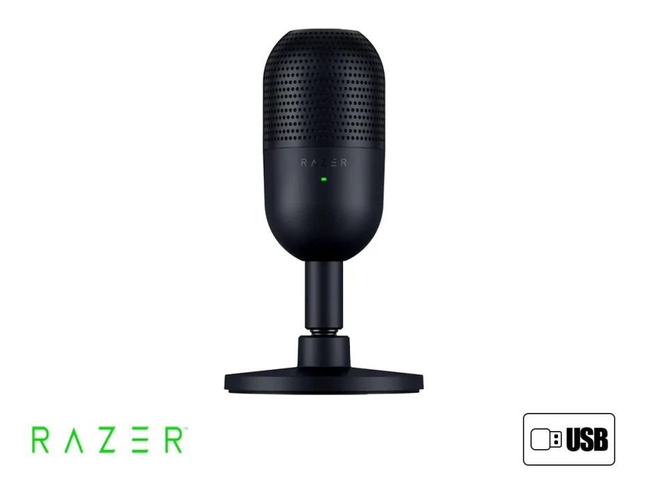 Microfono Razer Seiren V3 Mini (rz19-05050100-r3u1) Interfaz Usb, Negro