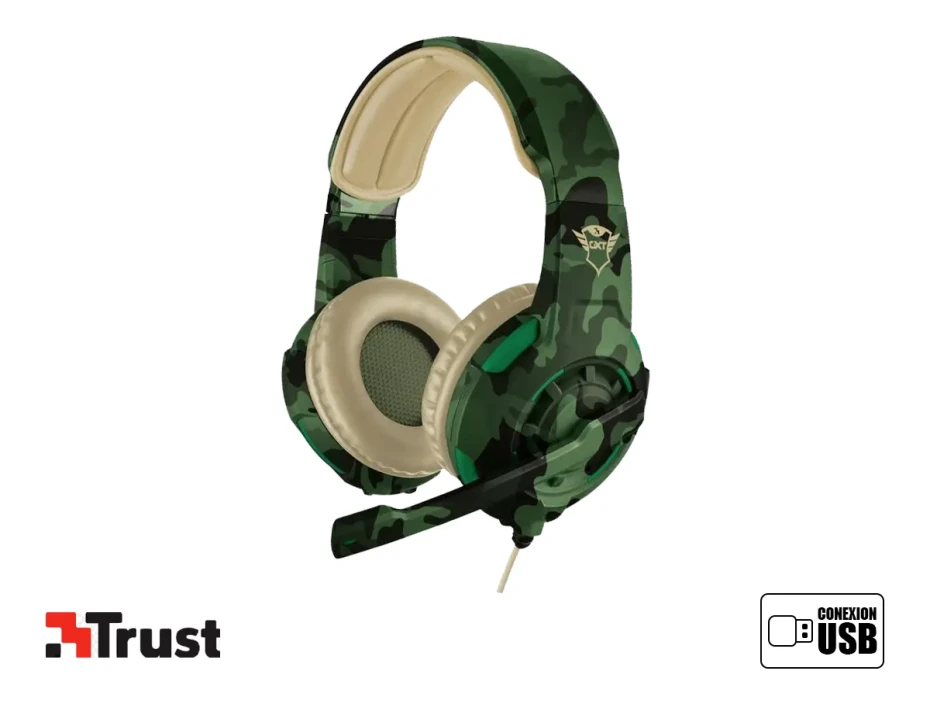 Auricular Trust Gxt310c Radius Gaming (trust Gxt310c) Con Microfono, Verde