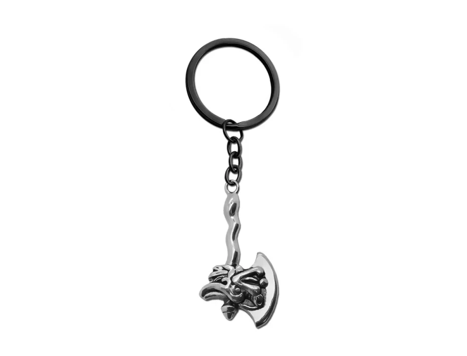 Llavero Dota Dragon Axe Silver, Color Plata, Com EmpuÑadura En Forma De Serpiente 2 Mod ( Dragon Axe Silver )