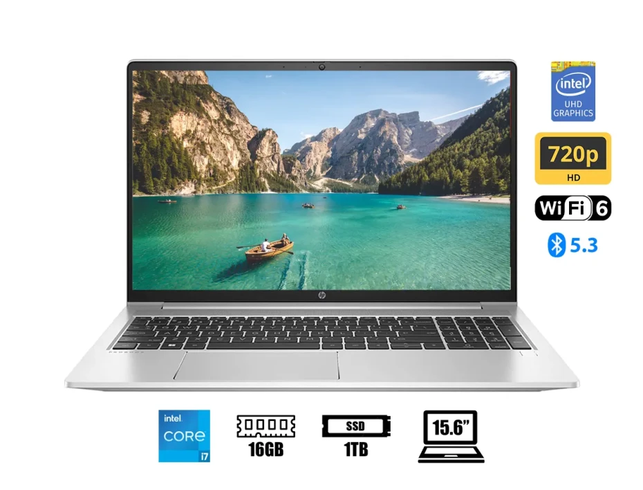 Laptop Hp Core I7-1355u 250g10 (9s7d1ls) Pantalla 15.6" Hd, Ram 16gb, Ssd 1tb, Freedos, 13gen.