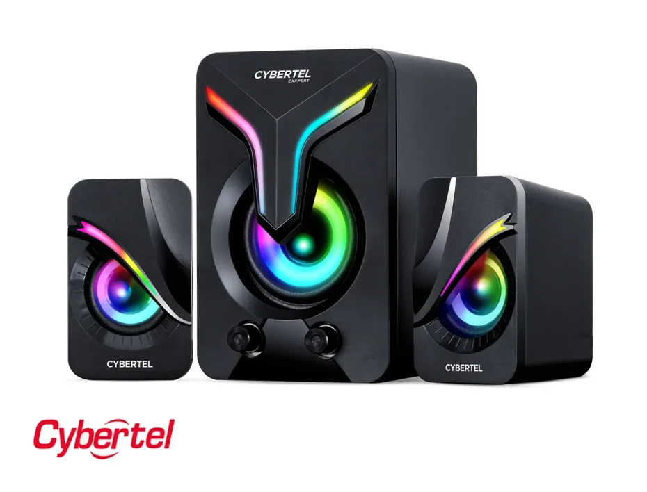 Parlante Cybertel Exxpert S500 (exxpert Cbx S500) Interfaz Jack 3.5 Mm, Rgb, Negro, Souind 2.1