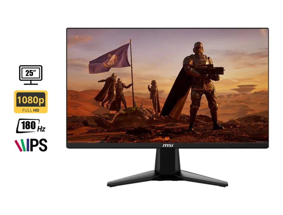 Monitor Msi 25 Pulgadas (g255f) Gaming 180hz, Fhd, 1ms, 2 Hdmi, 1 Dp