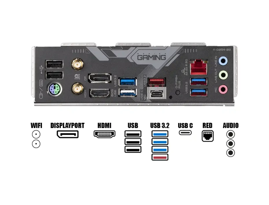 Placa Madre Gigabyte B650 Gaming X Ax (b650-gaming-x-ax) Socket Am5, Ram Ddr5 Buss 8000oc Mhz, Wifi 6e