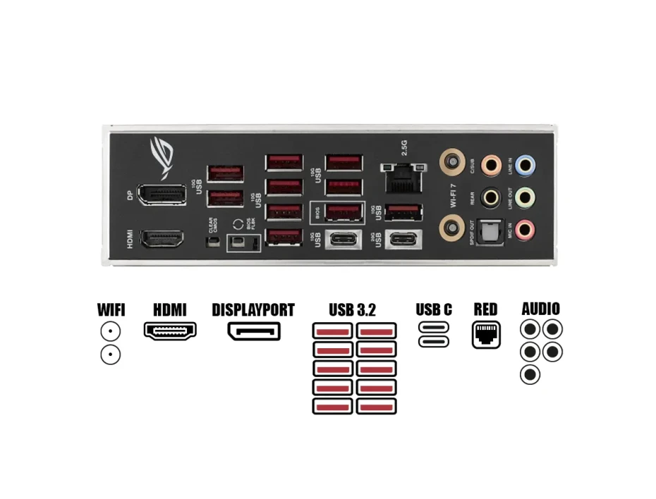 Placa Madre Asus Rog Z790-e Strix Gaming Wifi Ii (90mb1fc0-m0eay0) Socket Lga 1700, Ram Ddr5 Buss 7800oc Mhz, 14va, 13va, 12va Gen