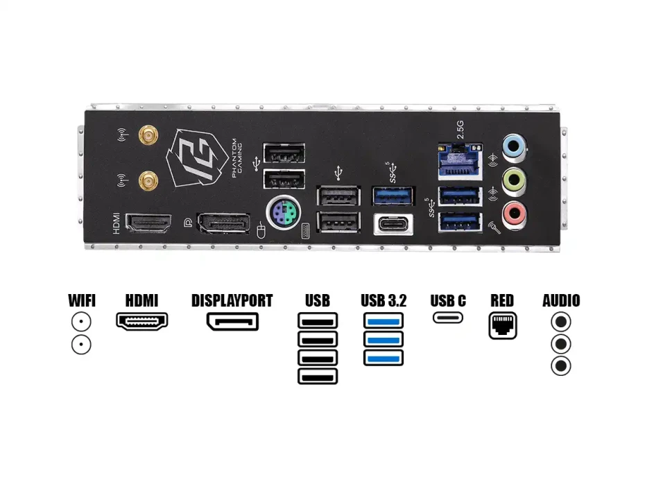 Placa Madre Asrock B760m Pg Riptide Wifi (90-b760m-pg-riptidewifi) Socket Lga 1700, Ram Ddr5 Buss 7200oc Mhz, 14va, 13va, 12va Gen, Rgb