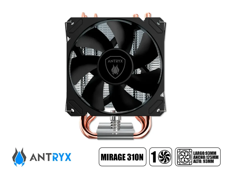 Cooler Para Procesador Antryx Mirage 310n (acc-310n) 1 Ventilador, Negro