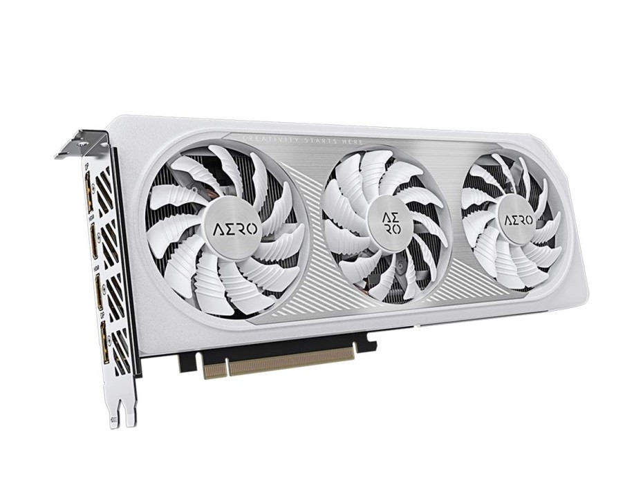 Tarjeta De Video Gigabyte Rtx 4060 Aero Oc 8gb Gddr6 (gv-n4060aero-oc-8gb) Geforce Nvidia 128 Bits, White, 3 Ventiladores