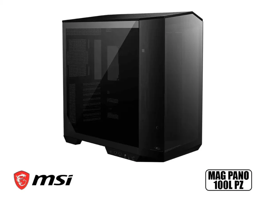 Case Msi Mag Pano 100l Pz S/fuente (mag Pano 100l Pz Atx) Paneles De Vidrio, Negro