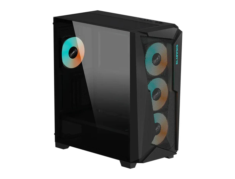 Case Gigabyte C301g S/fuente (gb-c301g) Panel De Vidrio, Led Argb, Negro