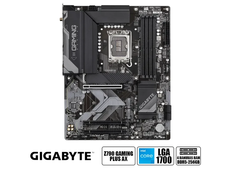 Placa Madre Gigabyte Z790 Gaming Plus Ax (z790 Gaming Plus Ax) Socket Lga 1700, Ram Ddr5 7600oc Mt/s, 14va, 13va, 12va Gen, Wifi 6