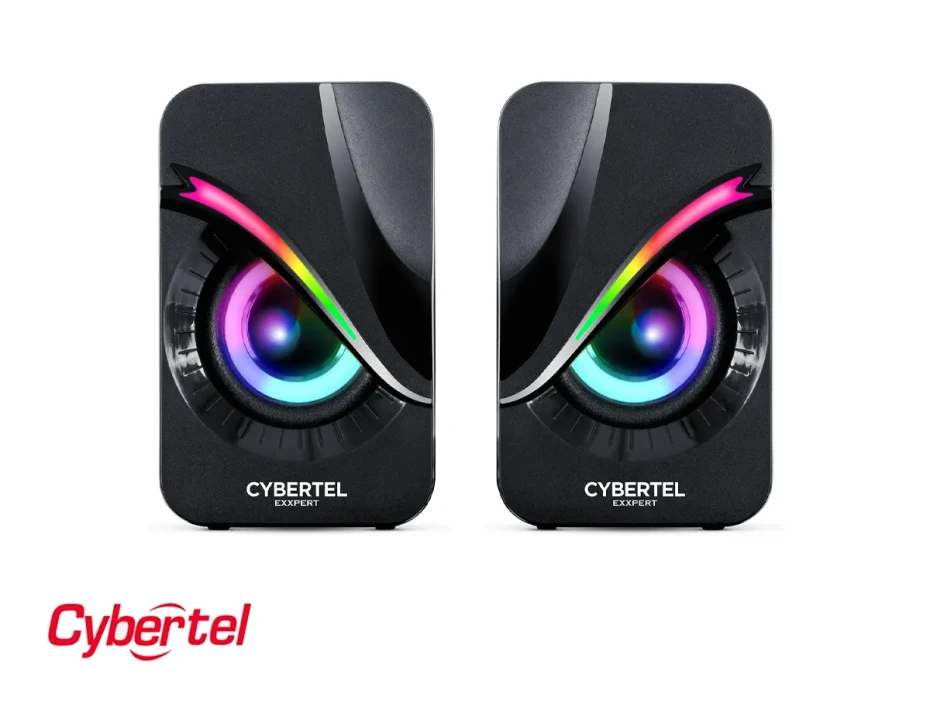 Parlante Cybertel Exxpert S301 6 Watts (exxpert Cbx S301) Interfaz Jack 3.5 Mm, Rgb, Negro