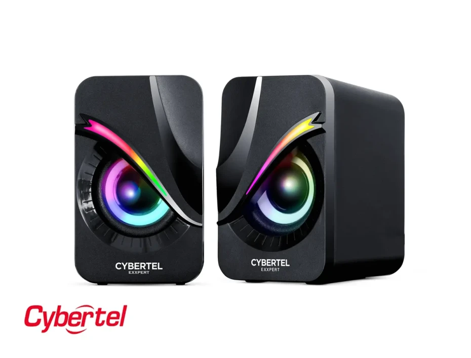 Parlante Cybertel Exxpert S301 6 Watts (exxpert Cbx S301) Interfaz Jack 3.5 Mm, Rgb, Negro