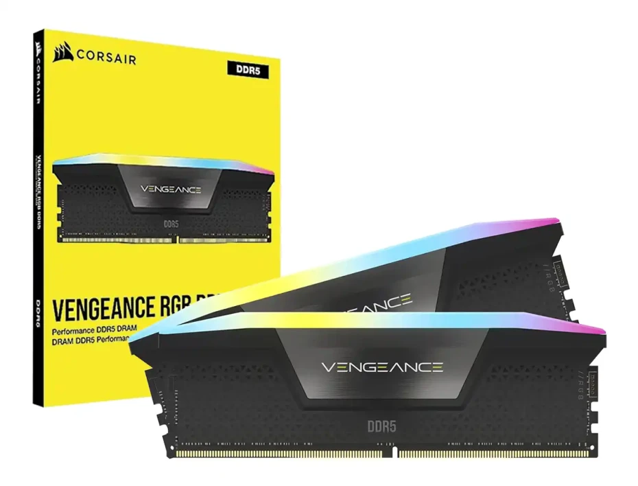 Memoria Ram Corsair Ddr5 32gb (16gbx2) Vengeance Rgb (cmh32gx5m2b6000c38) 6000 Mt/s, Negro, Rgb