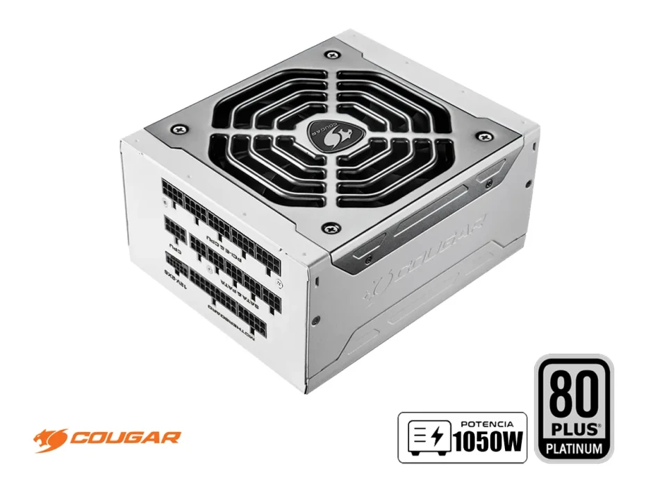 Fuente De Poder Cougar 1050w Polar X2 (31px105005p01) Atx, 80 Plus Platinum, Modular, Blanco