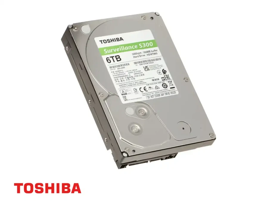 Disco Duro Toshiba 6tb Surveillance S300 (hdwt860uzsva) 5400 Rpm, 3.5", Sata 6, Para Video Vigilancia