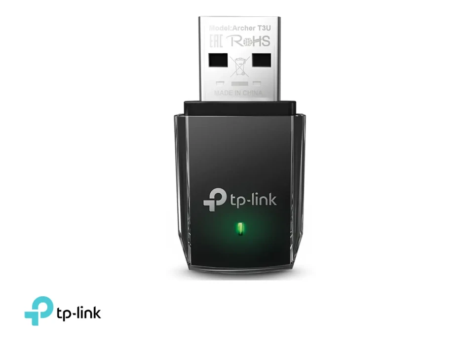 Adaptador Inalambrico  Tp-link Archer T3u Nano, Ac1300, Con Puerto Usb De 3.0, Frecuencia 2.4ghz-5ghz, Dimension 4x1,92x1 Cm, Color Negro (archer T3u(